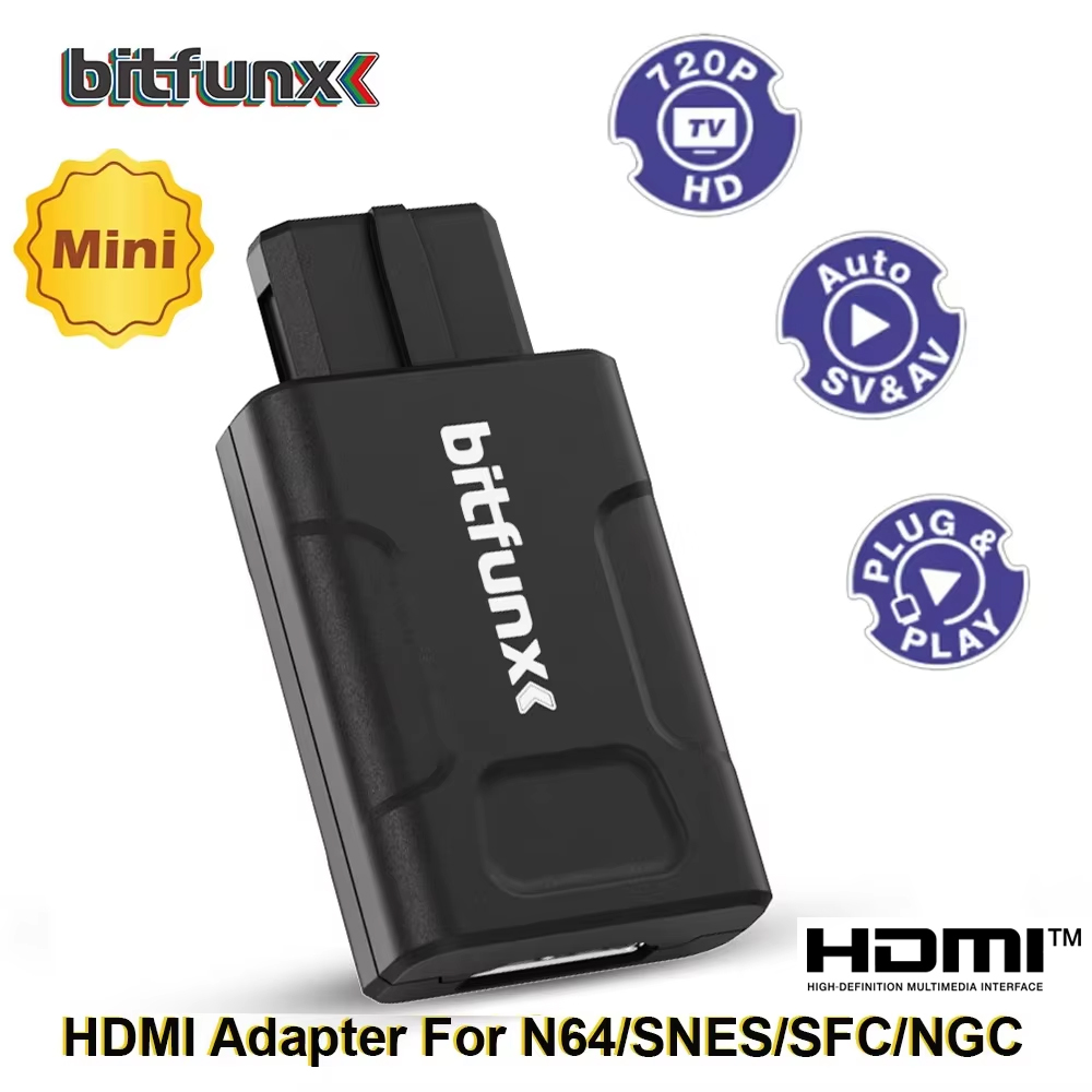 Retro Gaming Usb Stick - Bitfunx 720P 1080P HDTV Adapter For