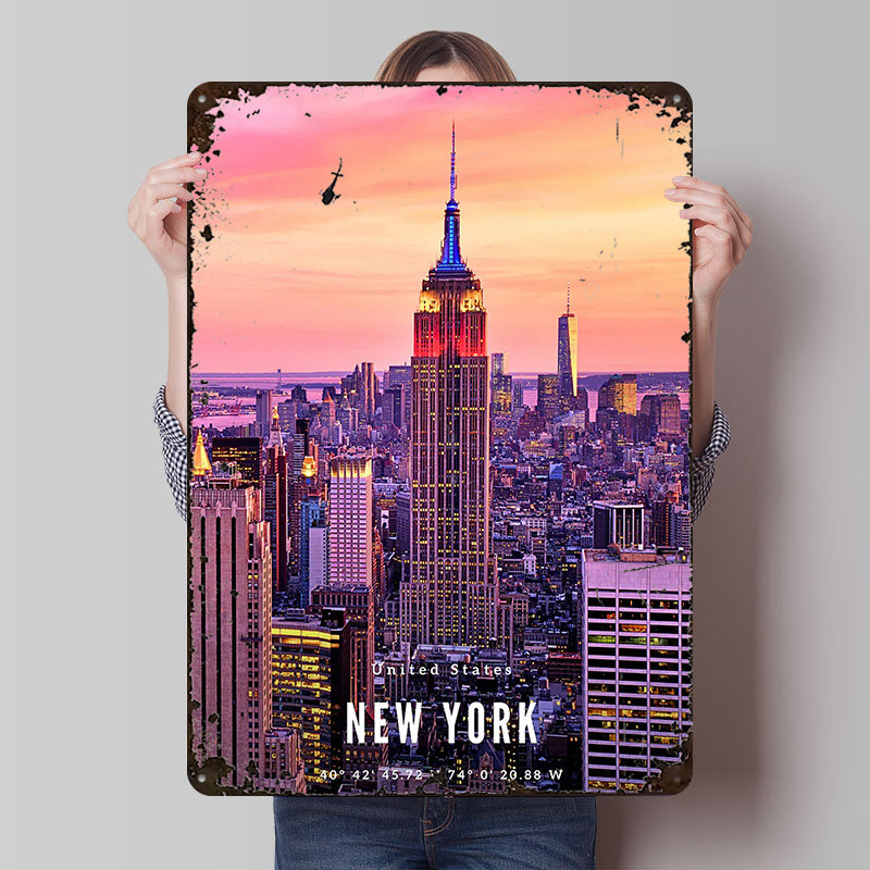 New York City Skyline Poster C - Retro Gaming York recension och pris