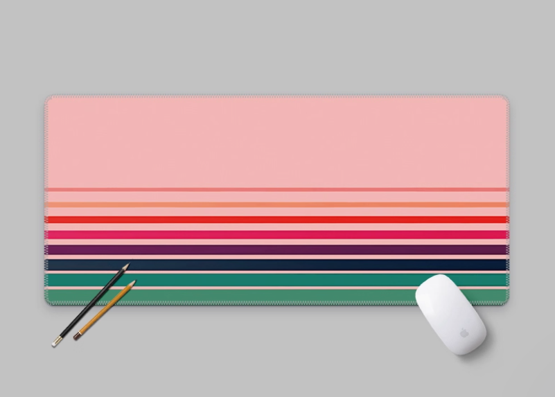 Retro Vintage Stripes Deskmat  - Retro Gaming Desk Setup recension och pris