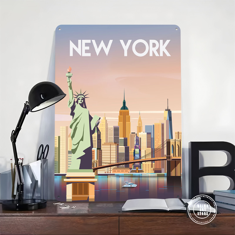 New York Metal Poster Custom W - Retro Gaming York recension och pris