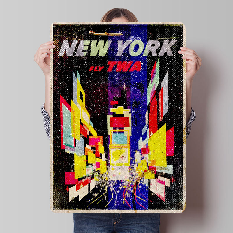 New York Fly TWA Tinplate Post - Retro Gaming York recension och pris