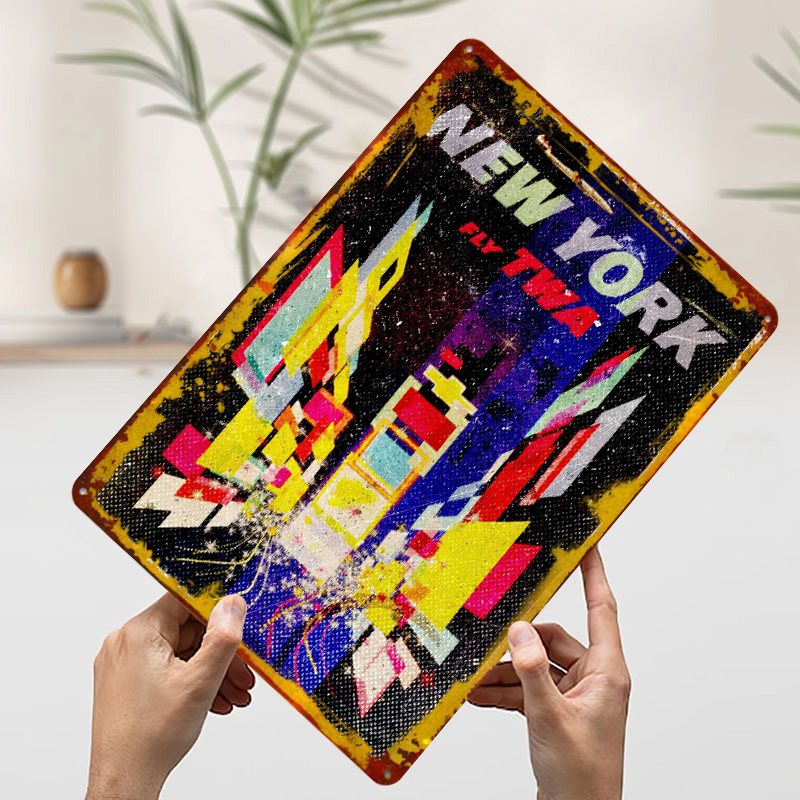New York Fly TWA Tinplate Post - Retro Gaming York recension och pris