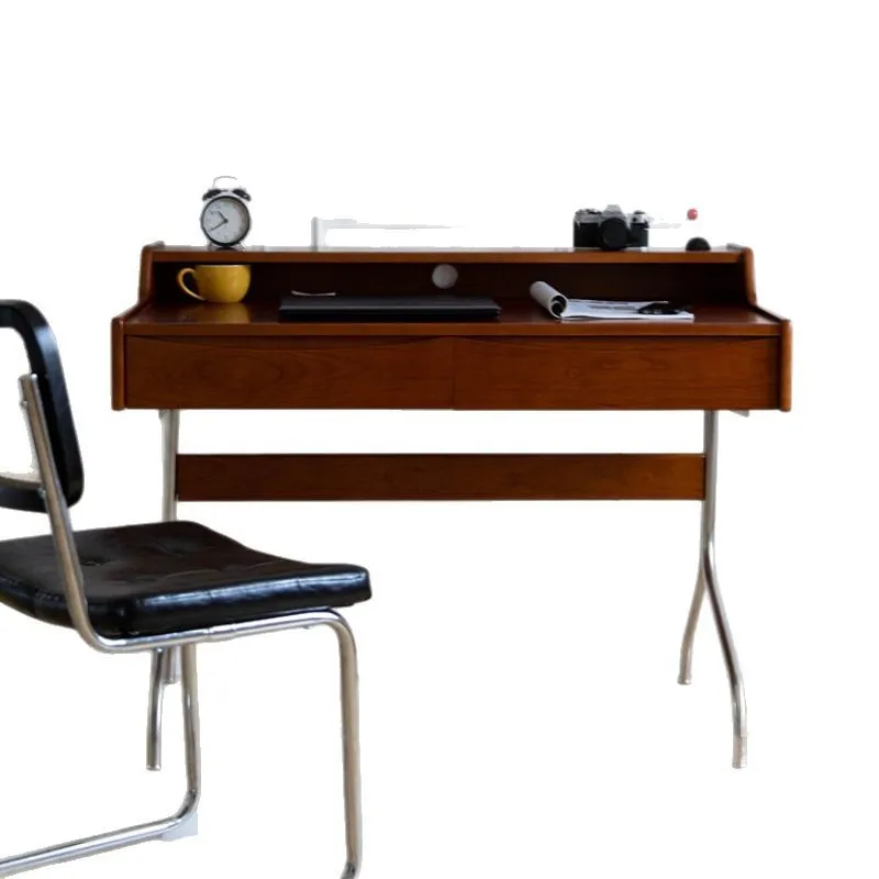 Retro Solid Wood Desk Compact  - Retro Gaming Desk Setup recension och pris