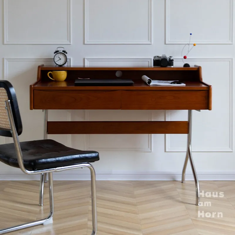 Retro Solid Wood Desk Compact  - Retro Gaming Desk Setup recension och pris