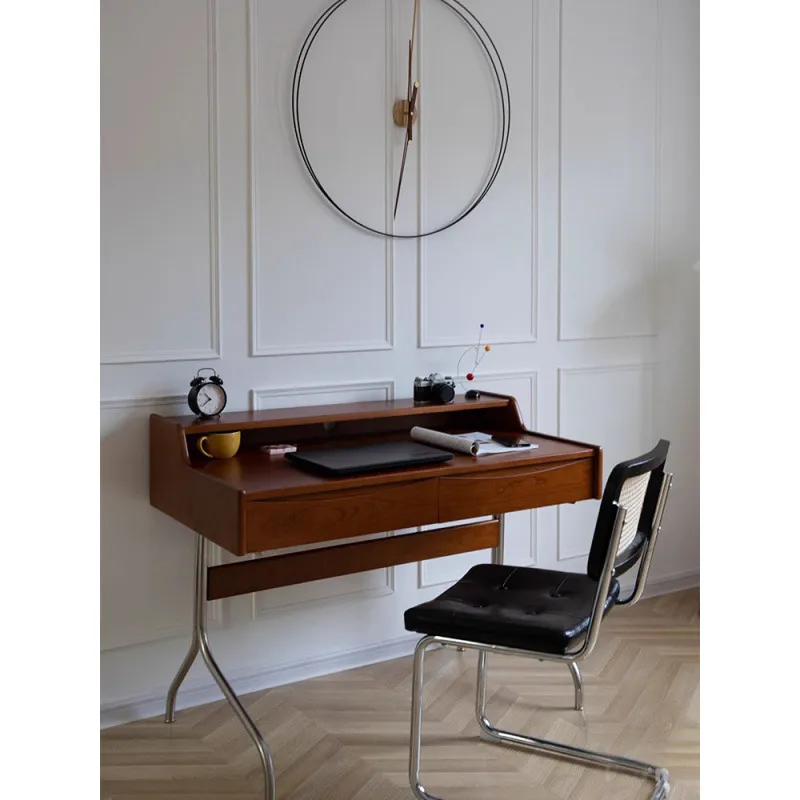 Retro Solid Wood Desk Compact  - Retro Gaming Desk Setup recension och pris
