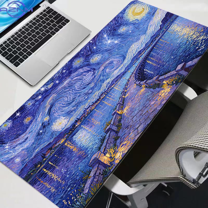 Retro Starry Night Art Mouse P - Retro Gaming Desk Setup recension och pris