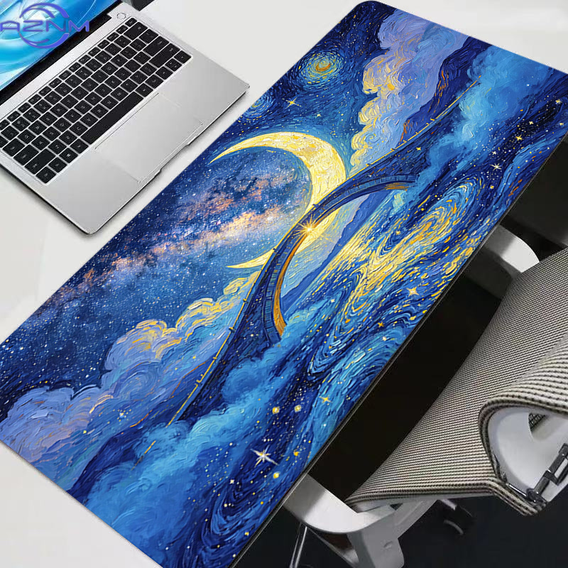 Retro Starry Night Art Mouse P - Retro Gaming Desk Setup recension och pris